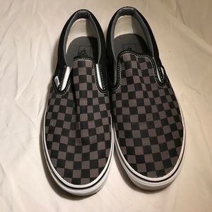 Men's Checkered Vans slip-one